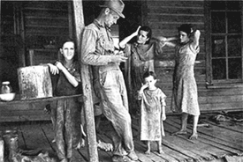 Floyd Burroughs and the Tengle Children, Hale County, Alabama, Summer 1936.