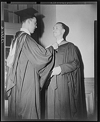 Washington, D.C. Young men preparing to receive degrees from Howard University.
