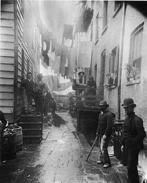 Jacob A. Riis, Bandit's Roost, 1888